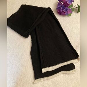 Kate Spade Black Jersey Knit Scarf